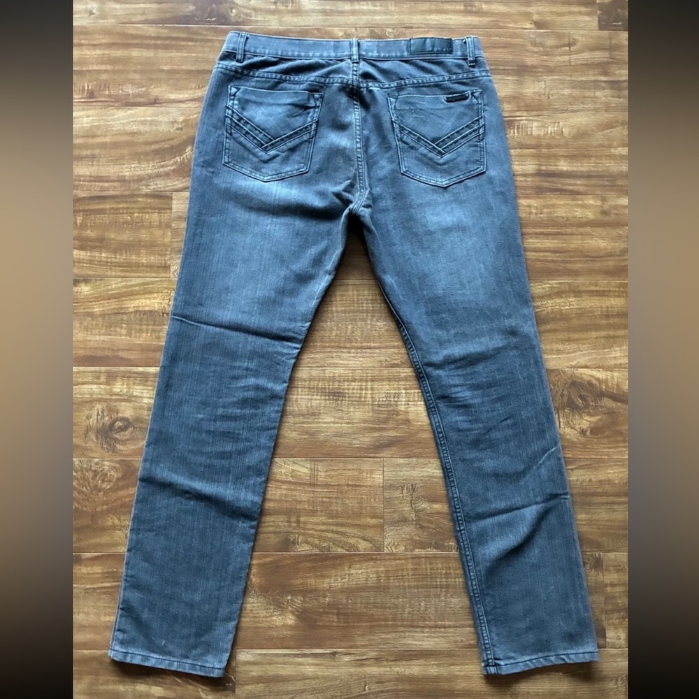 F. U. S. A. I. Fusai Mens Medium Wash Gray Slim Stretch Jeans Pants Sz 38 x 33